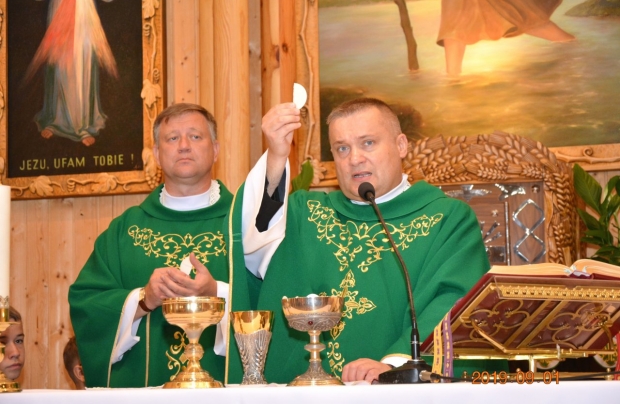 Przywitanie ks .Adama Turlińskigo w parafii pw. Św. Krzysztofa