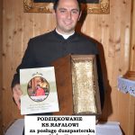 Podziękowanie ks. Rafałowi za posługę duszpasterską w parafii Św. Krzysztofa