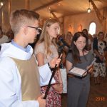 Podziękowanie ks. Rafałowi za posługę duszpasterską w parafii Św. Krzysztofa