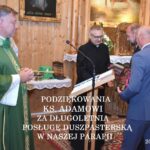 Podziękowania ks. Adamowi za długoletnią posługę duszpasterską w Naszej Parafii